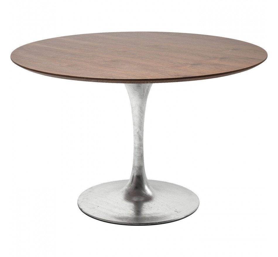 Table Invitation noyer & zinc 120cm Kare Design