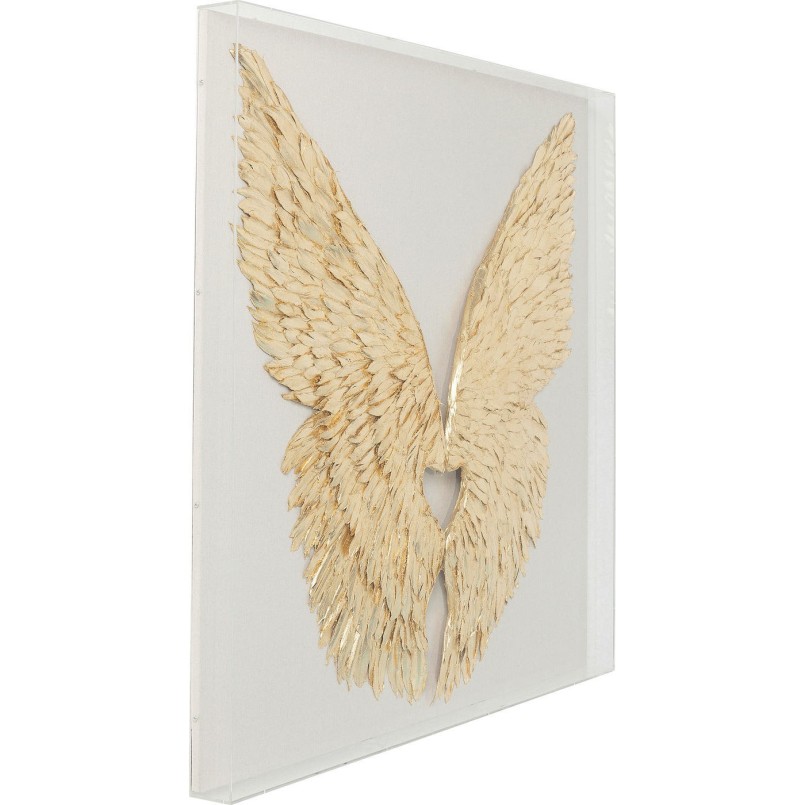 Déco murale Wings doré White 120x120cm Kare Design