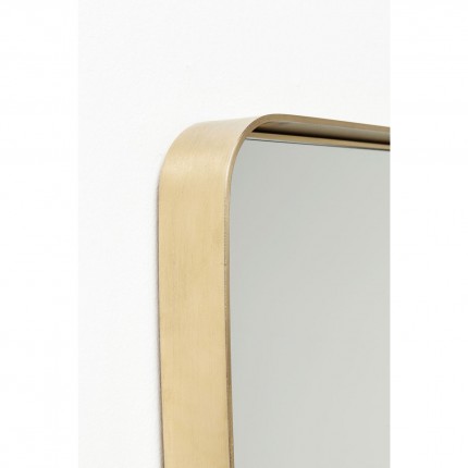 Wall Mirror Curve rectangular 120x80cm brass Kare Design