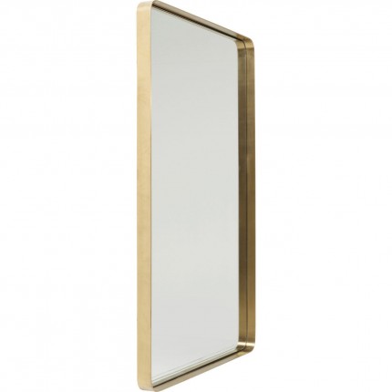 Wall Mirror Curve rectangular 120x80cm brass Kare Design