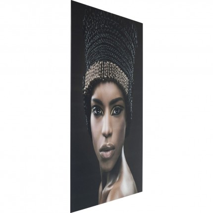 Tableau en verre femme africaine 100x150cm Kare Design