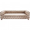 Canapé Desire 3 places velours beige Kare Design