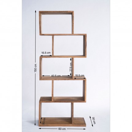 Étagère Authentico Zig Zag 150x60cm Kare Design