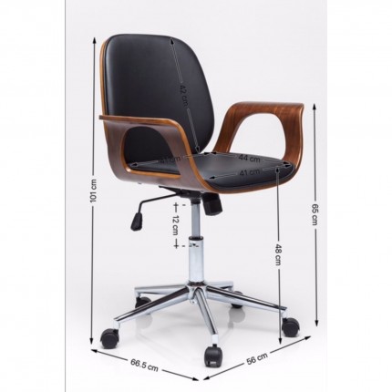 Chaise de bureau Patron noyer Kare Design