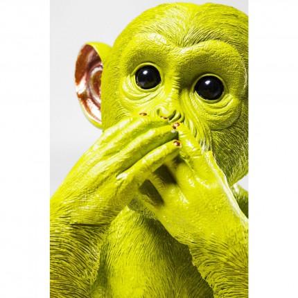 Tirelire singe Iwazaru vert Kare Design