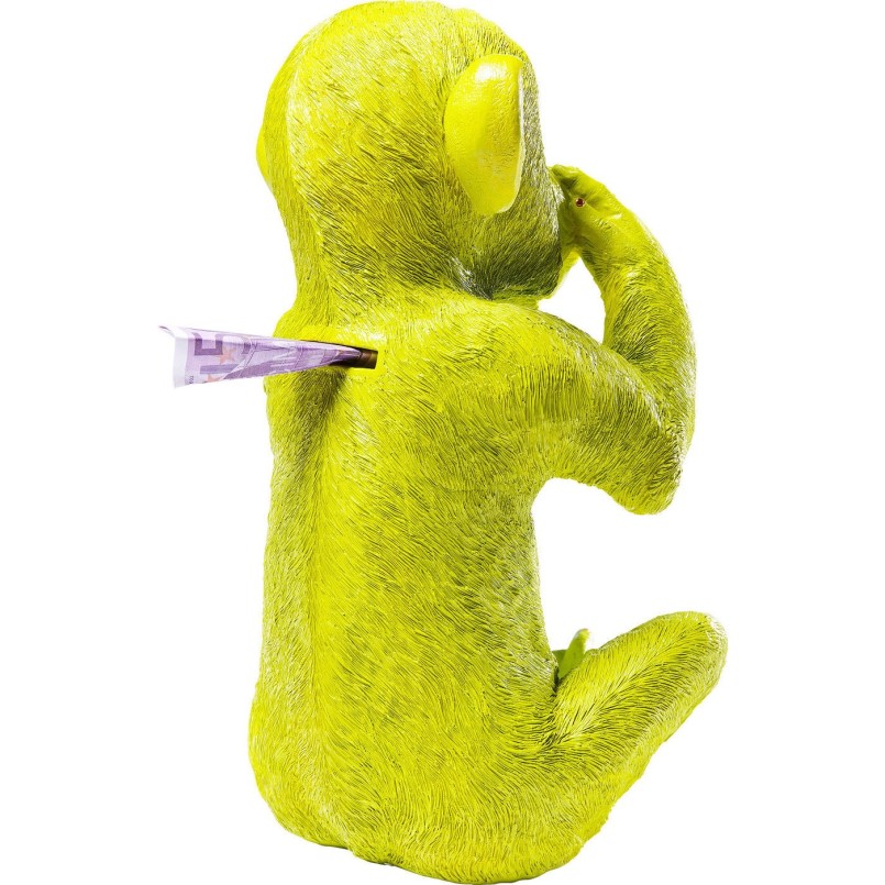 Money Box Monkey Iwazaru Lime Kare Design