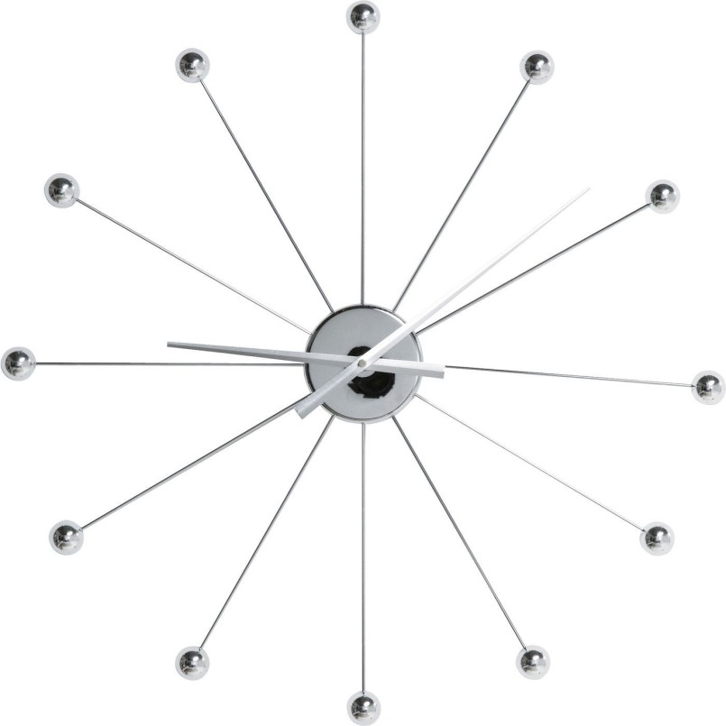 Wall Clock Like Umbrella Balls Chrome Kare Design