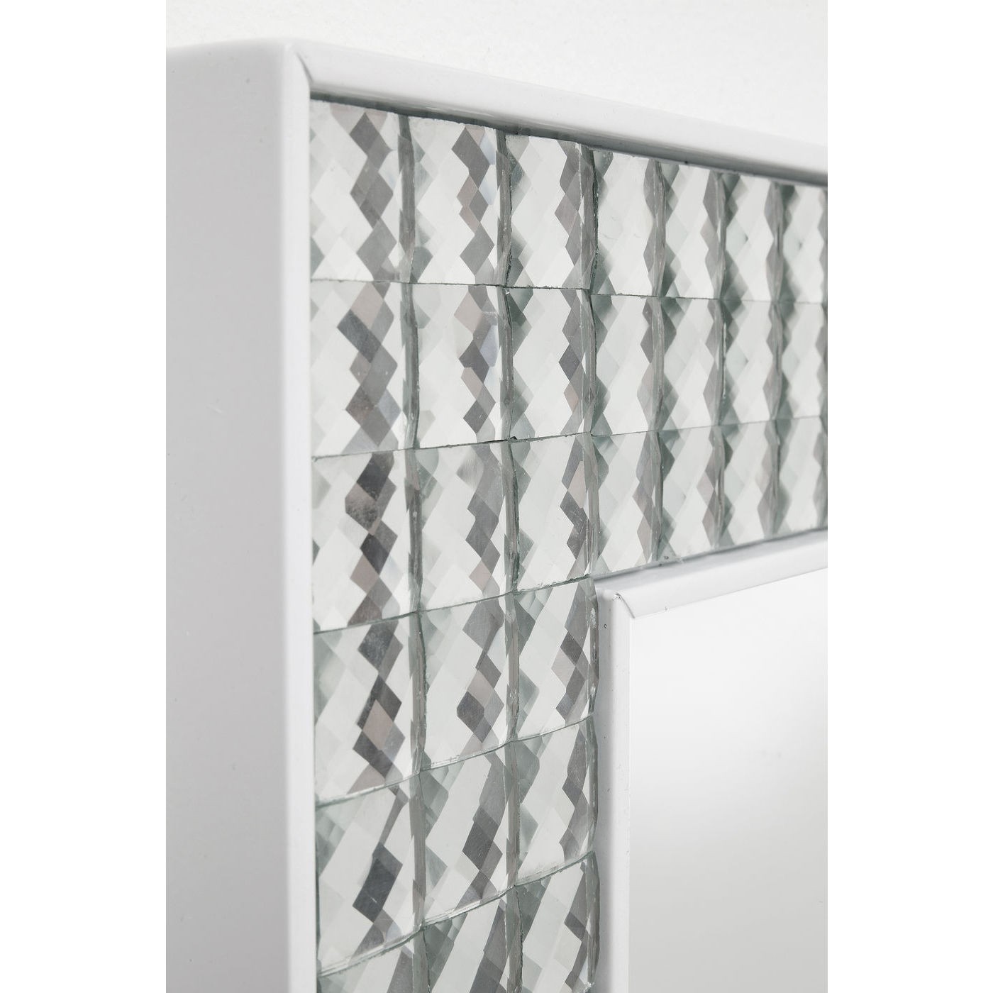Miroir Crystals blanc 80x60cm Kare Design