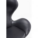 Fauteuil pivotant Lounge noir Kare Design
