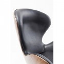 Fauteuil pivotant Lounge noir Kare Design
