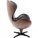 Fauteuil pivotant Lounge noir Kare Design