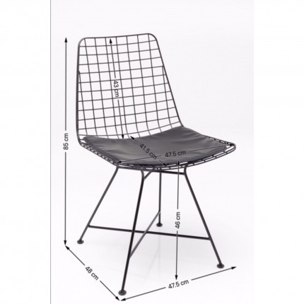 Chaise Grid noire Kare Design