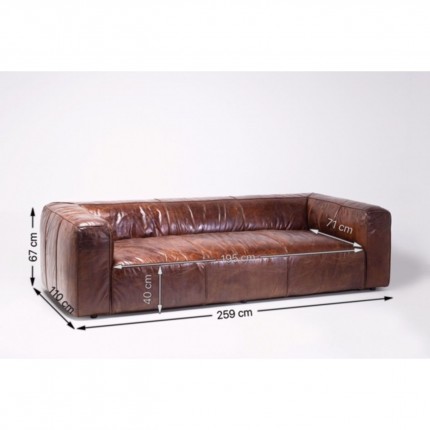 Canapé en cuir Cubetto 260cm Kare Design