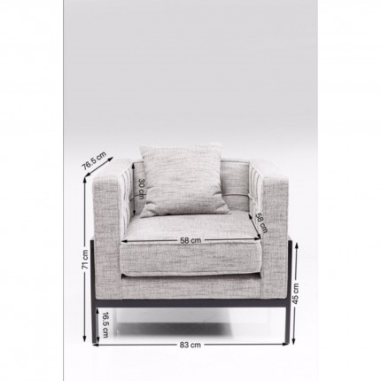 Fauteuil Loft Salt & Pepper Kare Design