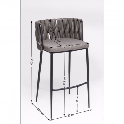 Tabouret de bar Cheerio gris Kare Design