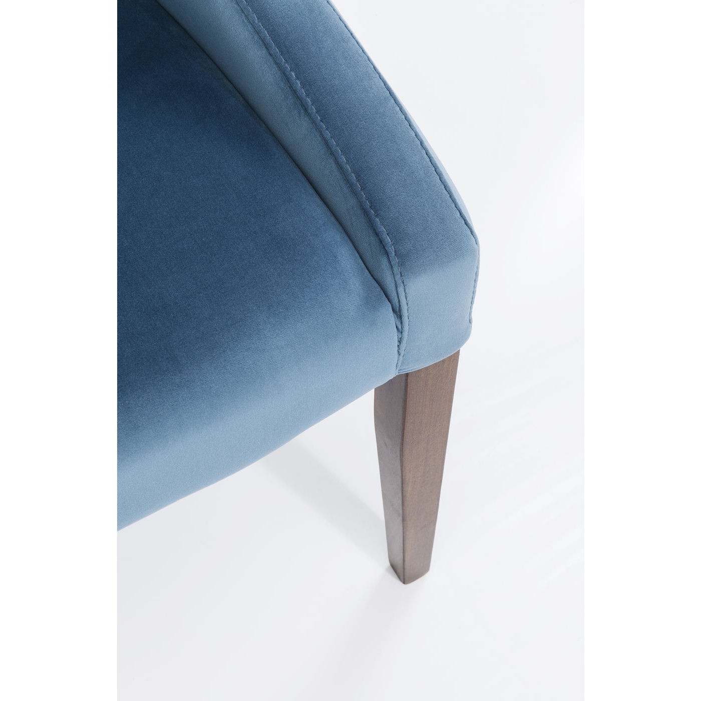 Chaise Mode velours bleu pétrole Kare Design
