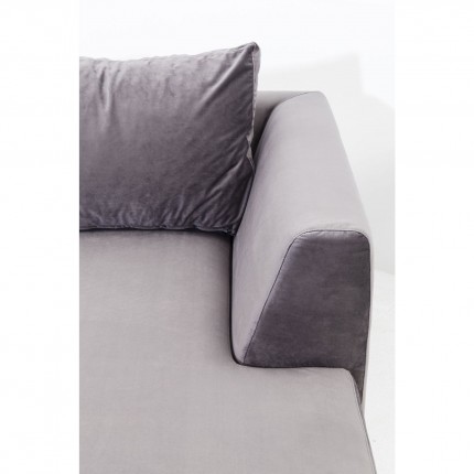 Canapé d'angle Gianna 290cm droite velours gris Kare Design