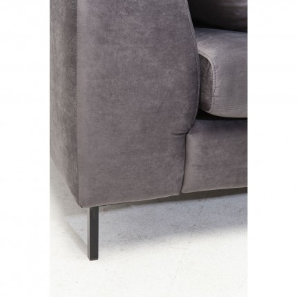 Canapé d'angle Gianna 290cm droite velours gris Kare Design