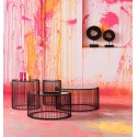 Table basse ronde Wire noir 2/set Kare Design