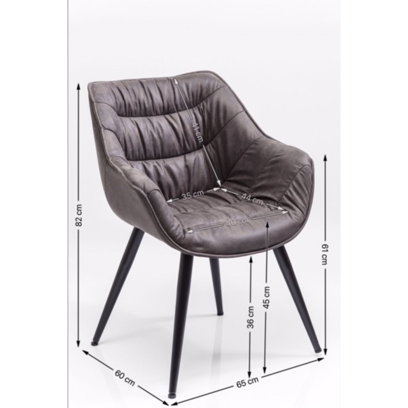 Chair with Armrest Thelma Kare Design