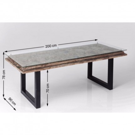 Table Kalif 200x90cm Kare Design