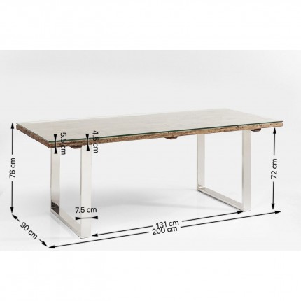 Table Rustico 200x90cm Kare Design