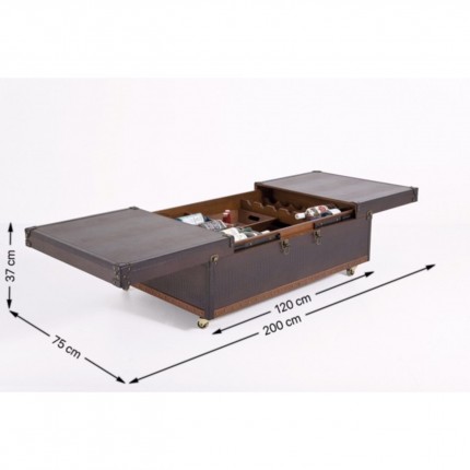 Table basse bar Globetrotter croco Kare Design