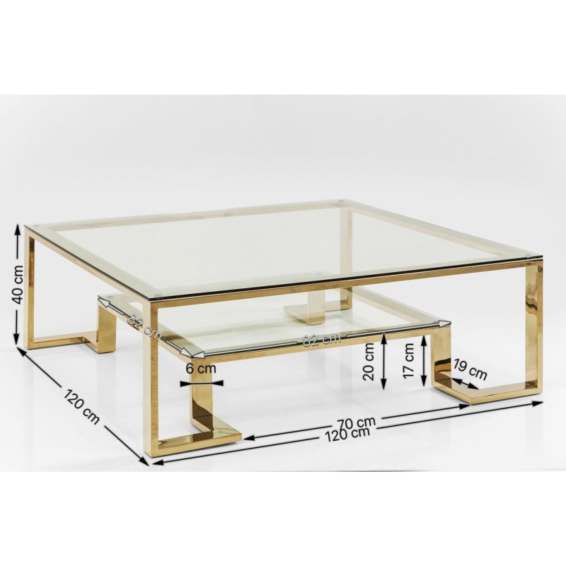 Coffee Table Gold Rush 120x120cm Kare Design