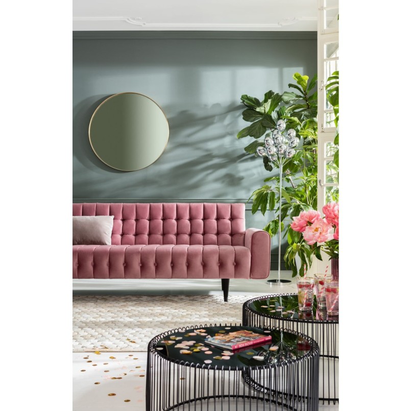 Mirror Curve Round Brass Ø100cm Kare Design