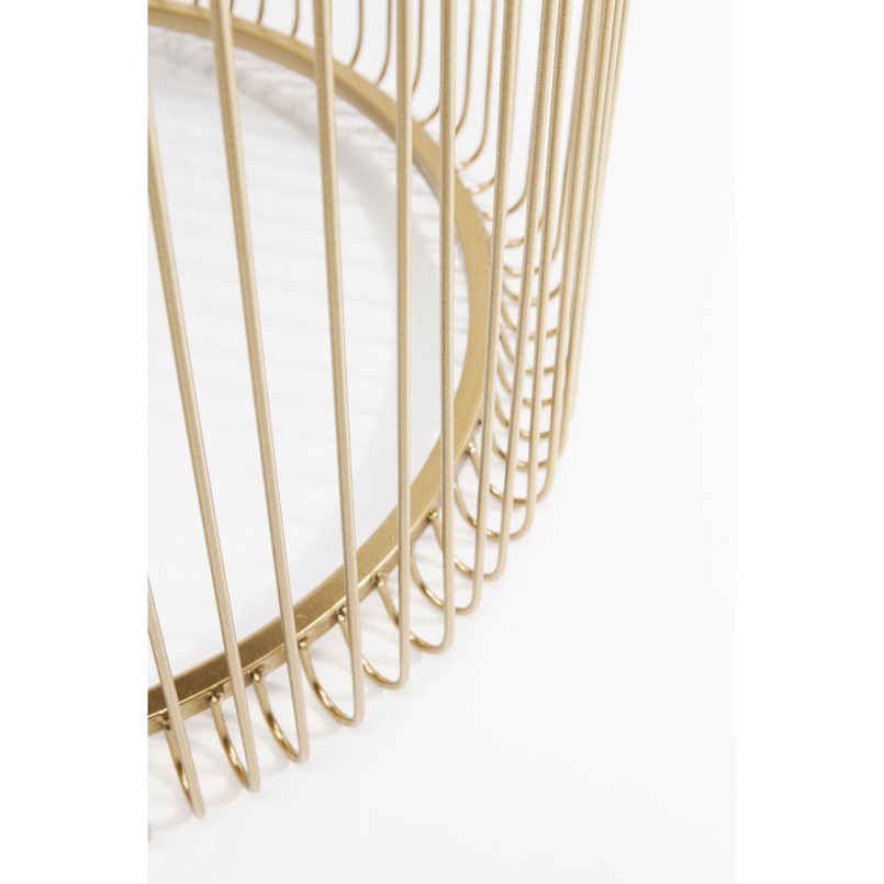 Tables d'appoint Wire laiton set de 2 Kare Design