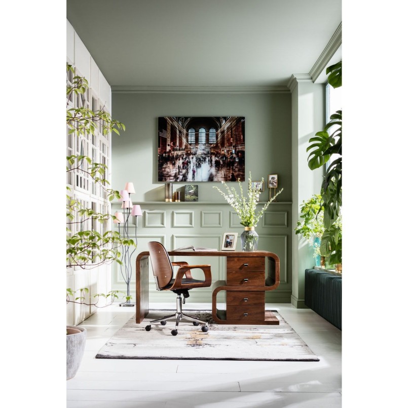 Desk Soft Snake Walnut 150x70cm Kare Design