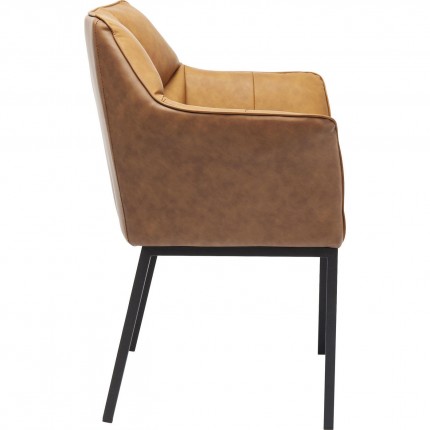 Chaise avec accoudoirs Thinktank marron Kare Design