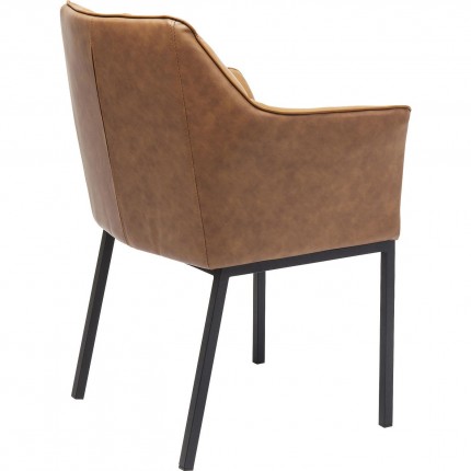 Chaise avec accoudoirs Thinktank marron Kare Design