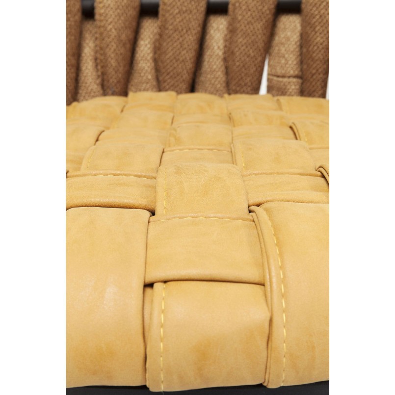 Chair with Armrest Cheerio Yellow incl. Cushion Kare Design