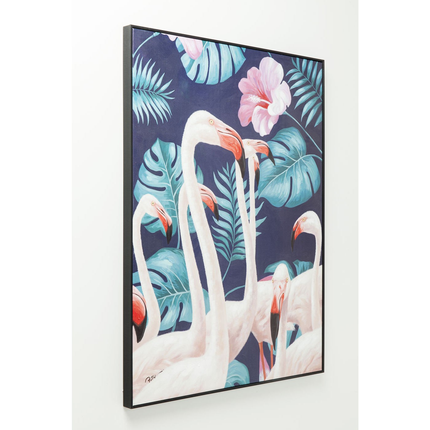 Tableau Frame flamants roses jungle 92x122cm Kare Design