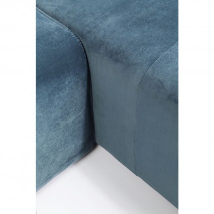 Canapé d'angle Infinity droite velours océan Kare Design