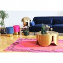 Tabouret Cherry bleu pétrole et laiton Kare Design