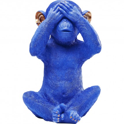 Tirelire Monkey Mizaru bleue Kare Design