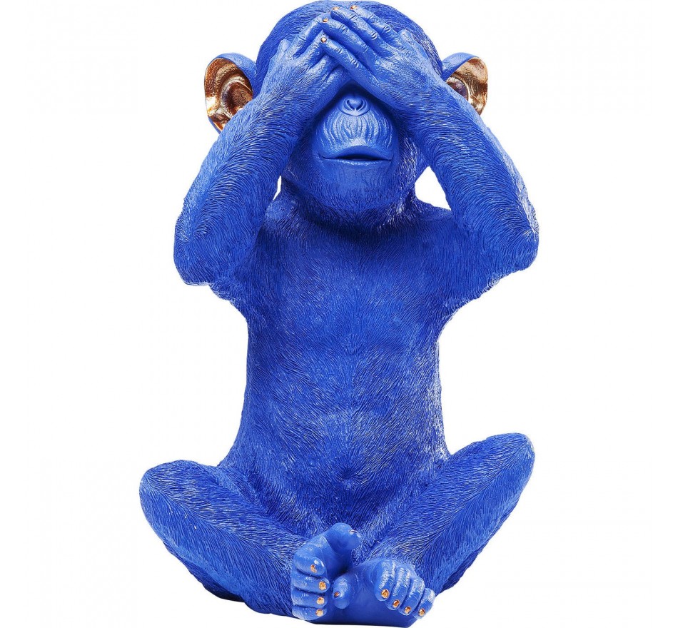 Tirelire Monkey Mizaru bleue Kare Design