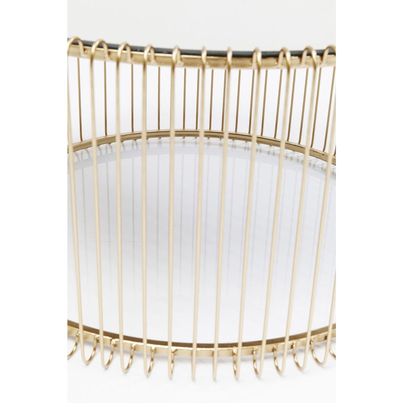 Tables basses rondes Wire laiton set de 2 Kare Design
