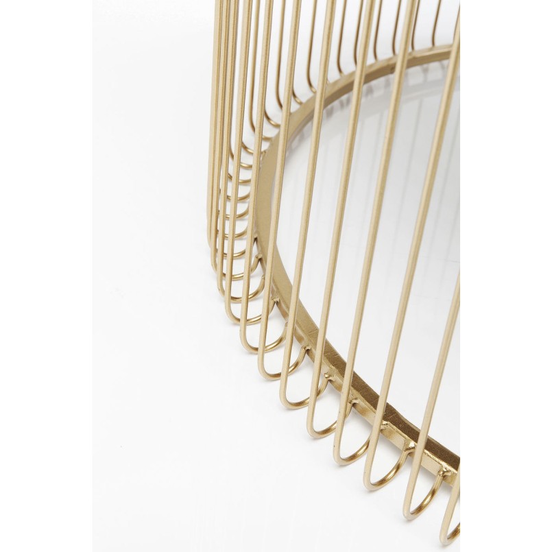 Tables basses rondes Wire laiton set de 2 Kare Design