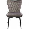 Chaise Marshall velours gris Kare Design