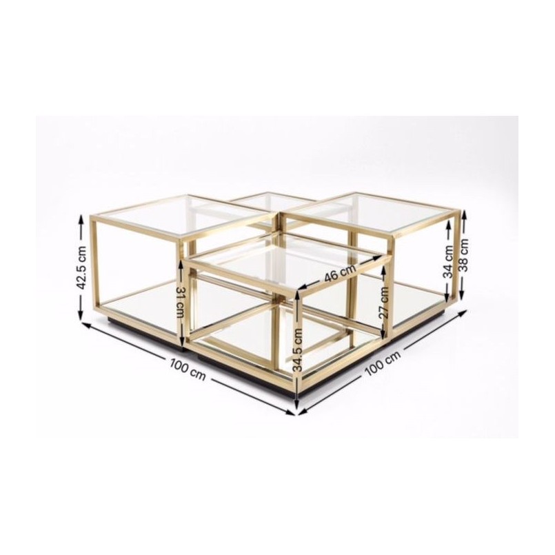 Tables basses Luigi set de 4 Kare Design