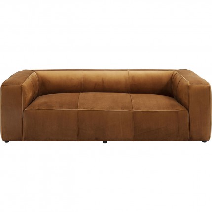 Canapé Cubetto 220cm velours marron Kare Design