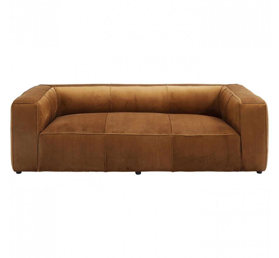 Canapé Cubetto 220cm velours marron Kare Design