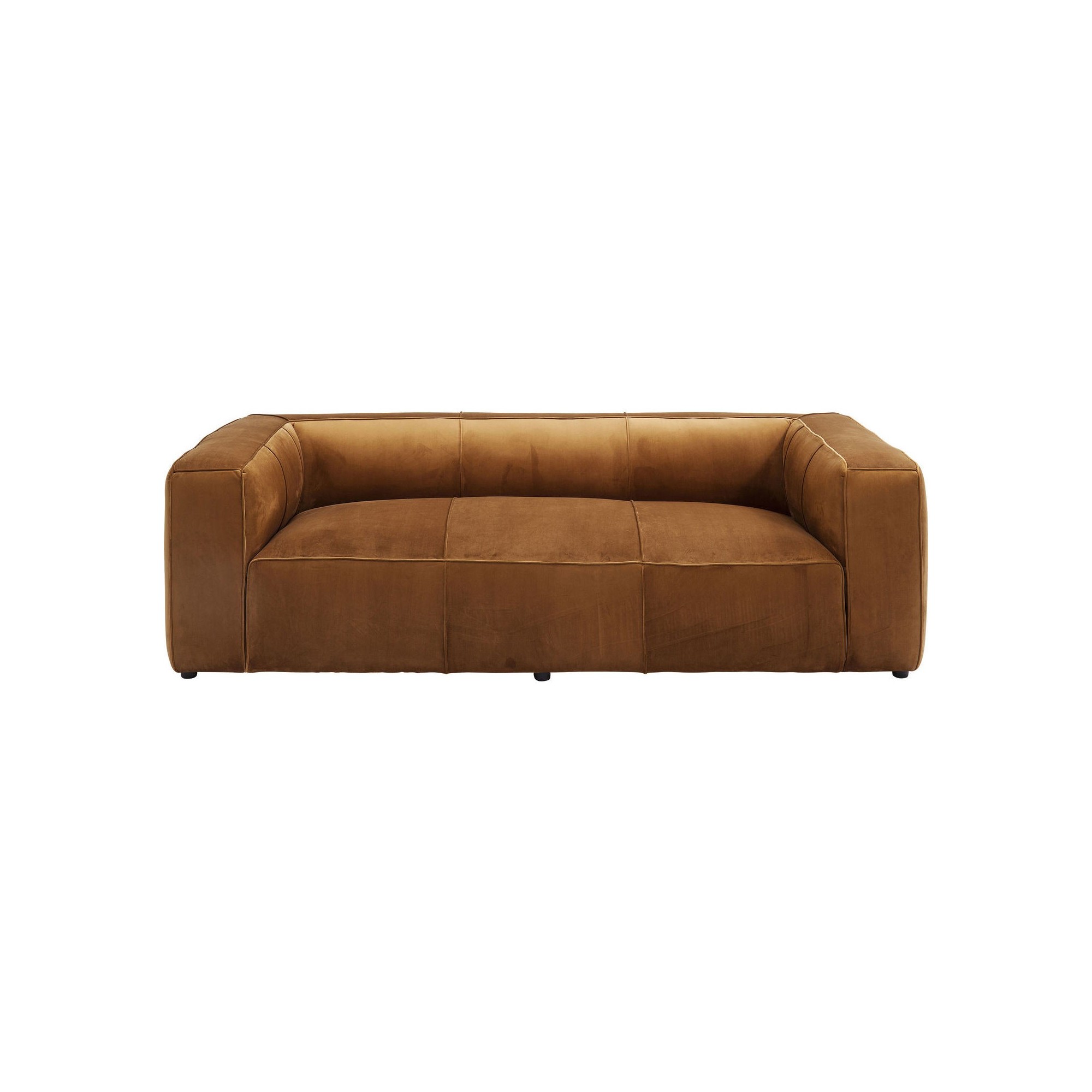 Canapé Cubetto 220cm velours marron Kare Design