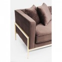 Canapé Loft 3 places velours marron Kare Design