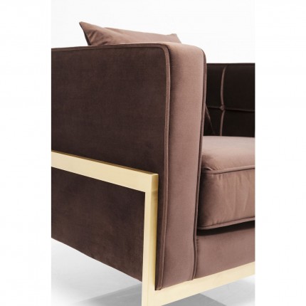 Fauteuil Loft marron velours Kare Design