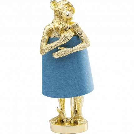 Lampe Animal Singe dorée et bleue Kare Design