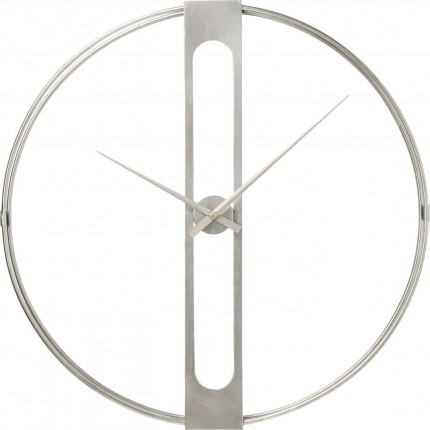 Horloge murale Clip 60cm argentée Kare Design